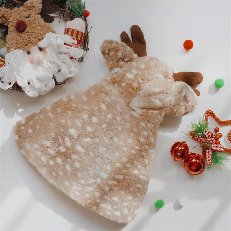Dog Funny Clothes Pet Cat Halloween Costume Cosplay Elk Cloak Dog Costumes for Small Dogs Cute Christmas Cat Clothes