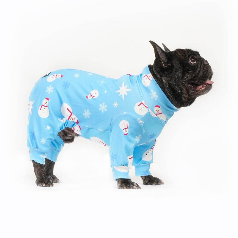 Christmas Dog Pajama, Funny Christmas Dog Costume, Christmas Puppy Pajama, Christmas Puppy Clothes, Puppy Christmas Gift, Dog Clothes, All over Print-Christmas Pattern, S-6XL Warm Winter Dog Pajamas Set Cute Snowman Dog Pajamas Christmas Shirt